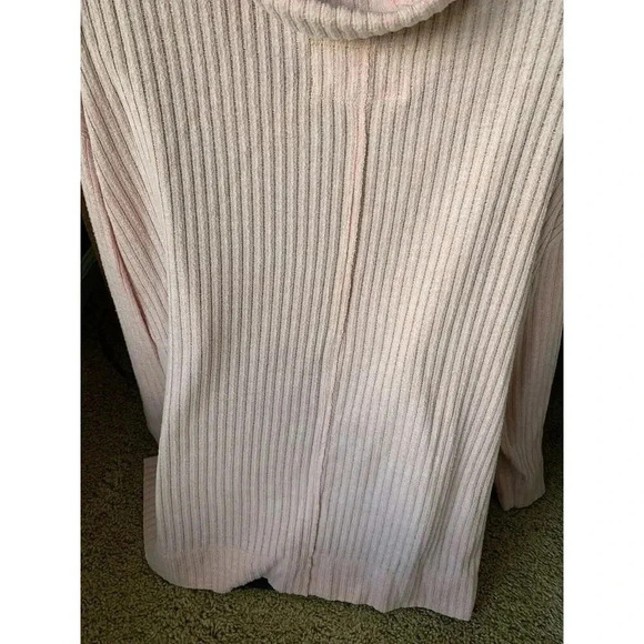 NWOT $98 Anthropologie Maeve Rose Pink Chunky Knit Sweater Turtleneck Size Large - Picture 7 of 10